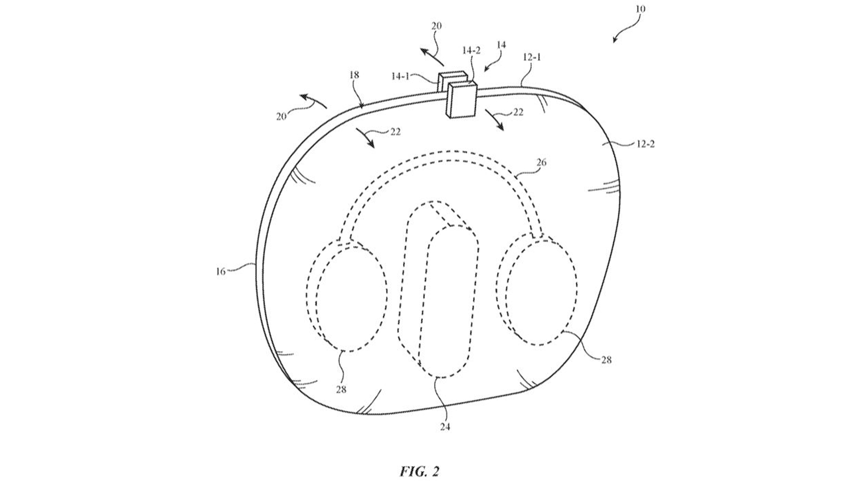 A schematic of what the AirPods Max 2 case could look like.